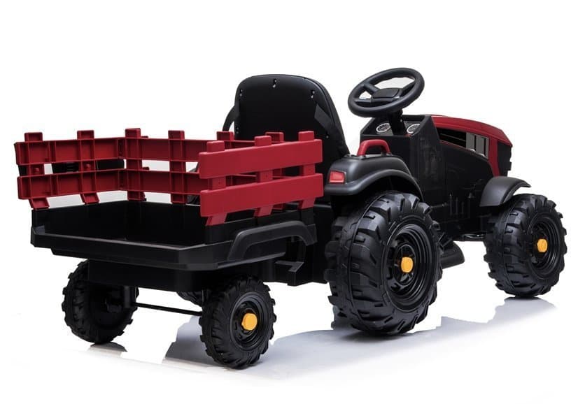 Traktor na akumulator LEAN CARS BDM0925 z EVA kolesi in MP3, rdeč 7