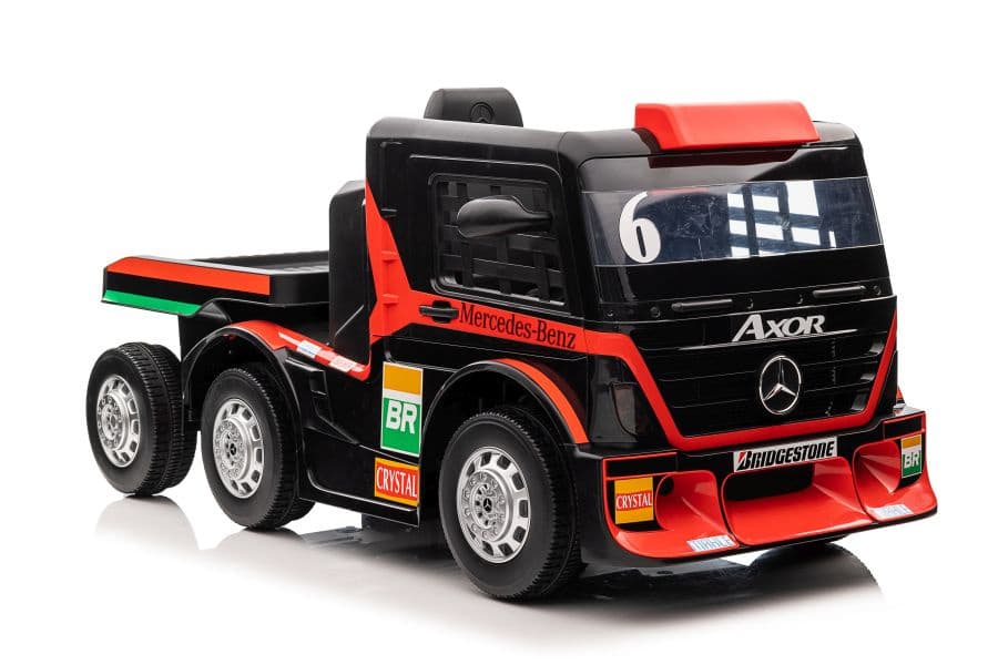 Tovornjak na akumulator LEAN CARS Mercedes + prikolica XMX622B, rdeč
