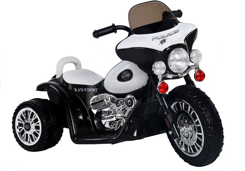 Akumulatorski tricikel motor JT568 "Policija" za otroke, črn
