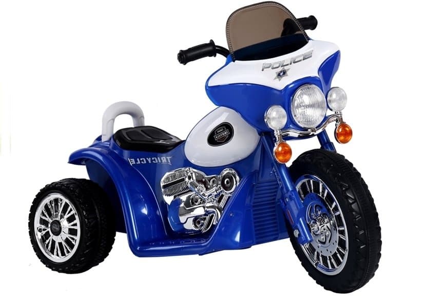 Akumulatorski tricikel motor JT568 "Policija" za otroke, moder