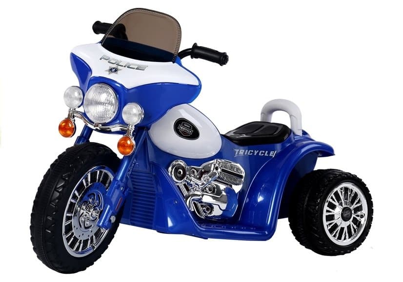 Akumulatorski tricikel motor JT568 "Policija" za otroke, moder 3