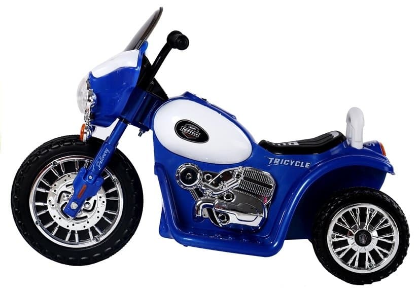 Akumulatorski tricikel motor JT568 "Policija" za otroke, moder 4