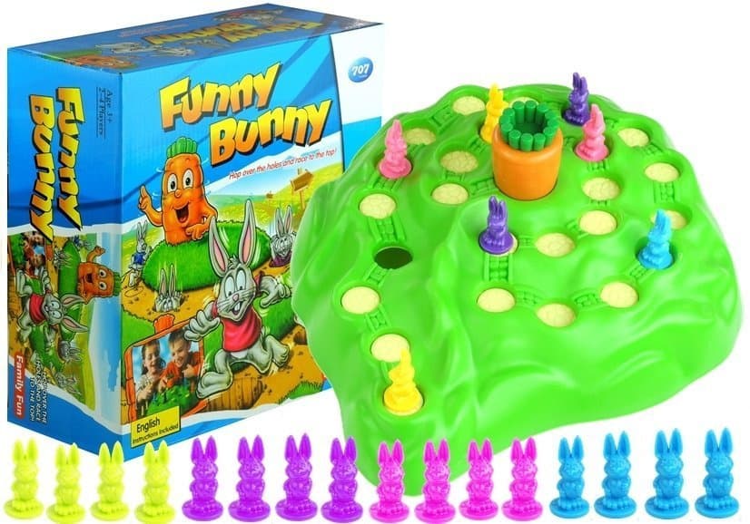 Družabna igra LEAN TOYS "Zajci pojejte korenček"