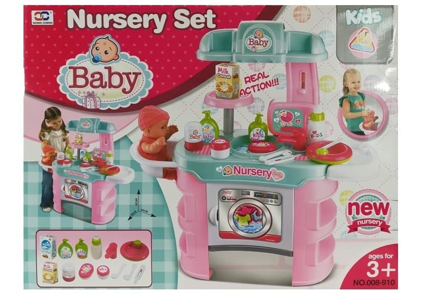 Set za nego dojenčka: mizica, dodatki, pralni stroj 8