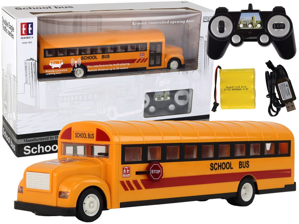 Šolski avtobus na daljinsko vodenje R/C z odpirajočimi vrati - LEAN TOYS
