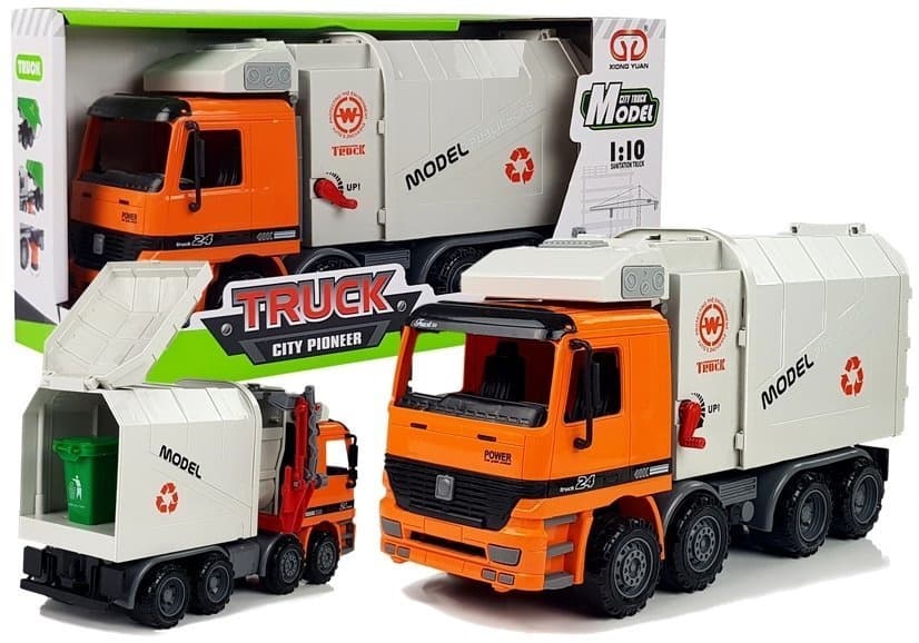 Smetarsko vozilo z napravo za pogon in koš za smeti - LEAN TOYS