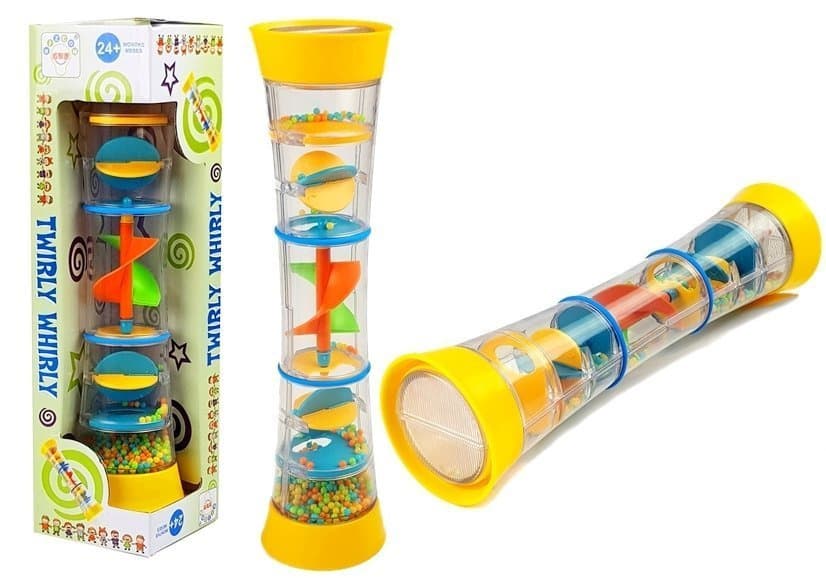 Igrača ropotulja Labirint z žogicami Twirly - LEAN TOYS