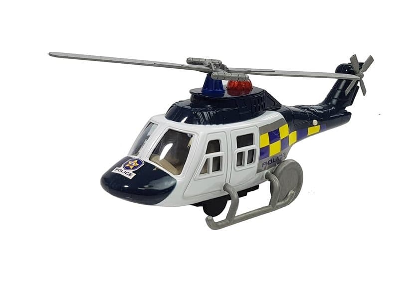 Policijski set vozil s lučmi in zvoki (helikopter, avto, motor) 2