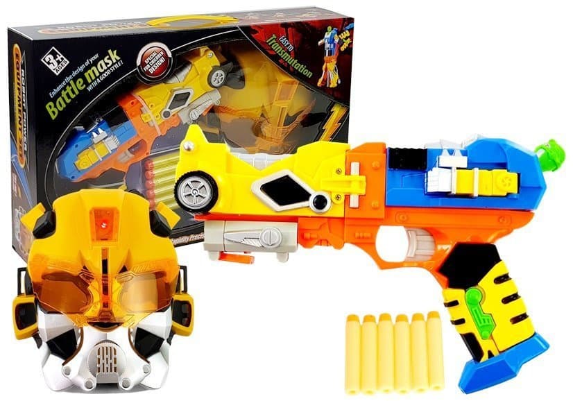Pištola na penaste puščice LEAN TOYS Robot 2v1 s masko