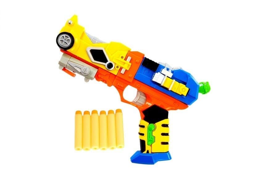 Pištola na penaste puščice LEAN TOYS Robot 2v1 s masko 4