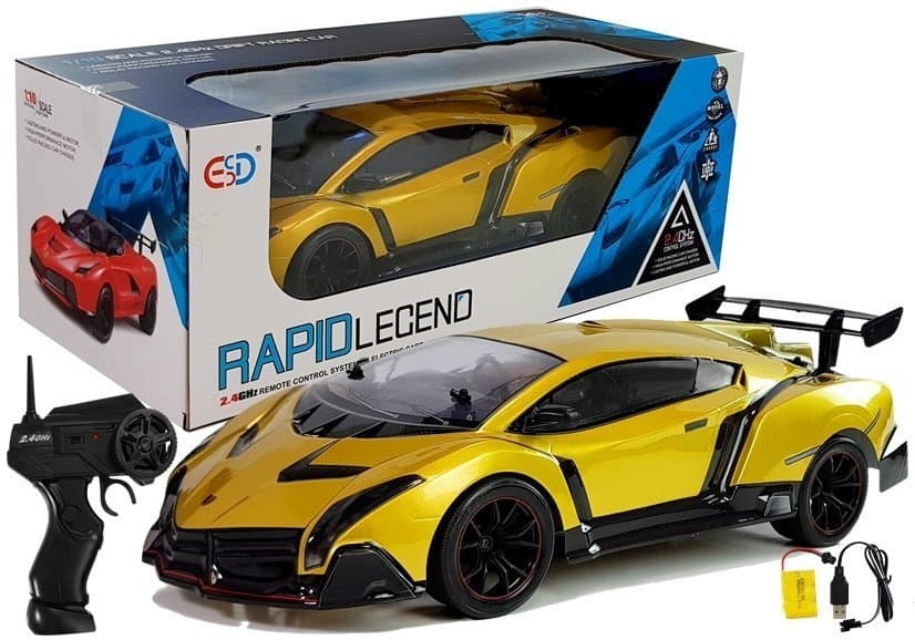 Zlato RC športno dirkalno vozilo LEAN TOYS 1:10