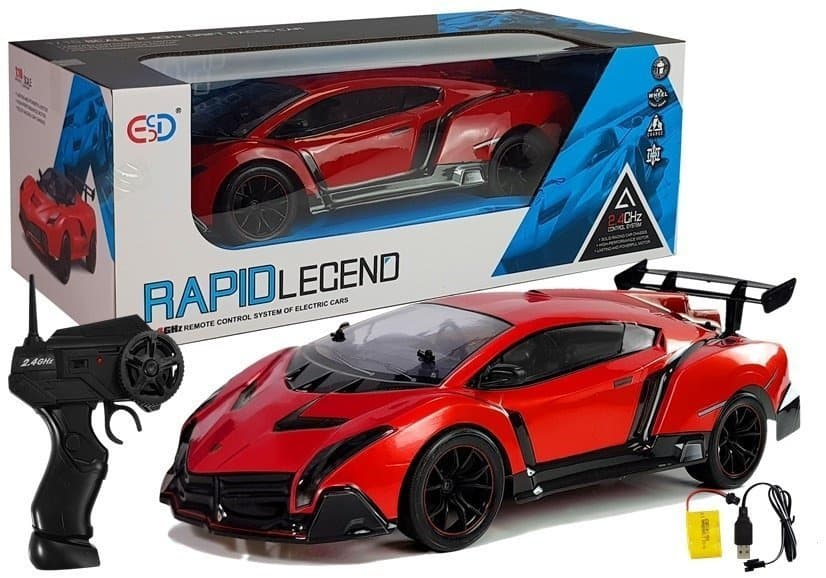 Rdeče RC športno dirkalno vozilo LEAN TOYS 1:10