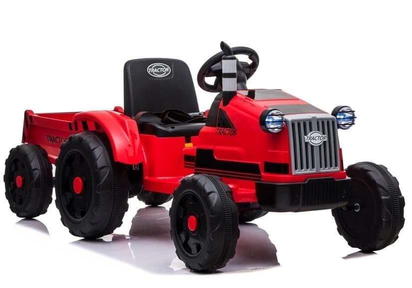 Traktor na Akumulator za Otroke LEAN CARS CH9959 Rdeč s Priklopnikom
