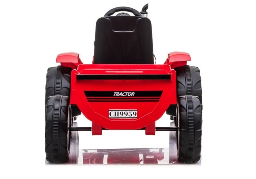 Traktor na Akumulator za Otroke LEAN CARS CH9959 Rdeč s Priklopnikom 6