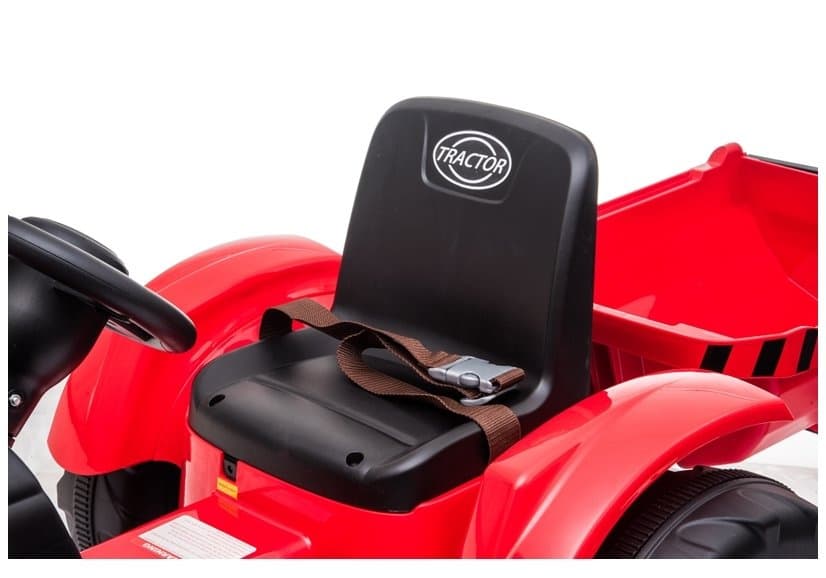 Traktor na Akumulator za Otroke LEAN CARS CH9959 Rdeč s Priklopnikom 8
