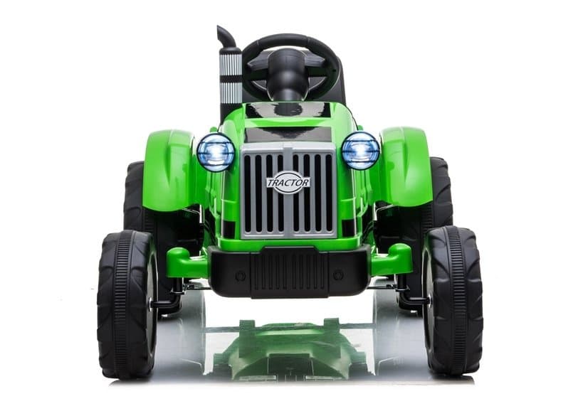 Traktor na Akumulator za Otroke LEAN CARS CH9959 Zelen s Priklopnikom 2