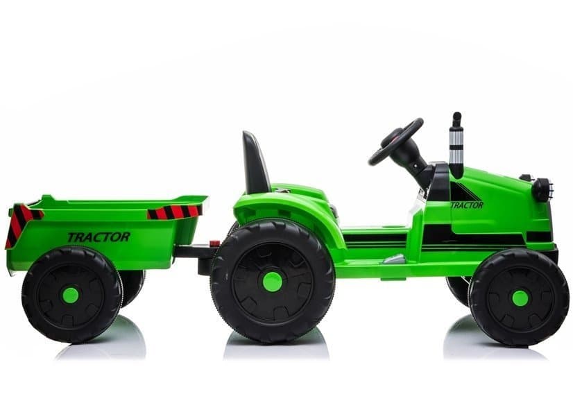 Traktor na Akumulator za Otroke LEAN CARS CH9959 Zelen s Priklopnikom 7