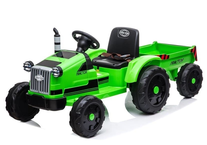 Traktor na Akumulator za Otroke LEAN CARS CH9959 Zelen s Priklopnikom 8