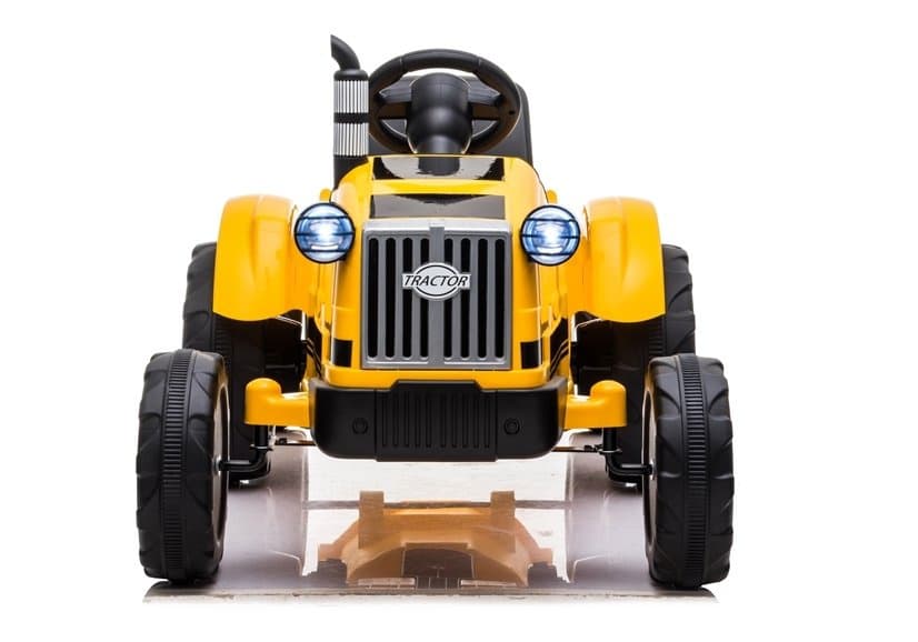 Traktor na Akumulator za Otroke LEAN CARS CH9959 Rumeni s Priklopnikom 2