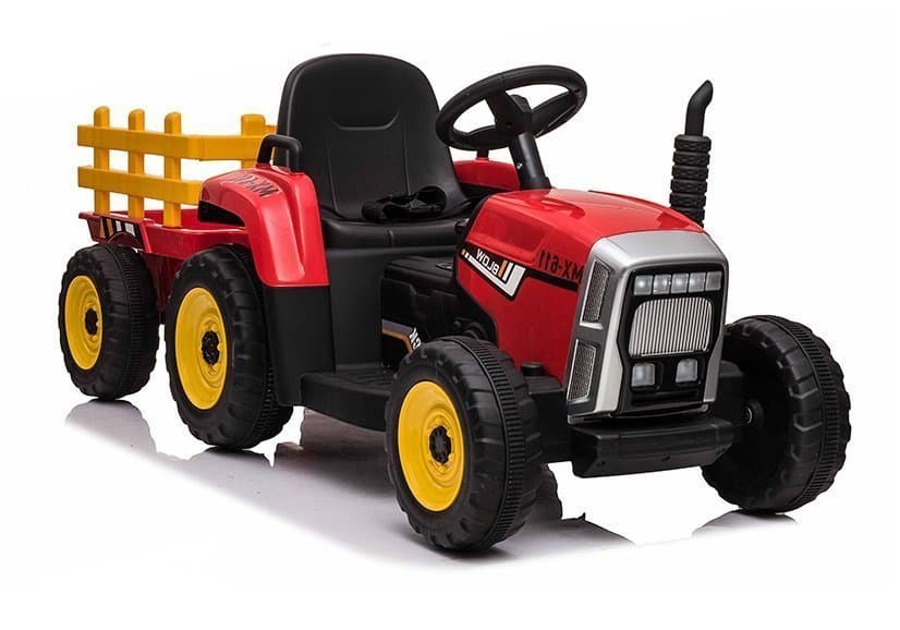 Traktor na Akumulator LEAN CARS XMX611 Rdeč s Priklopnikom