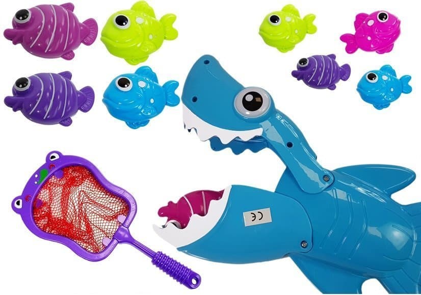 Kopalna Igra LEAN TOYS Rekin Lovilec Ribic in Mreža 2