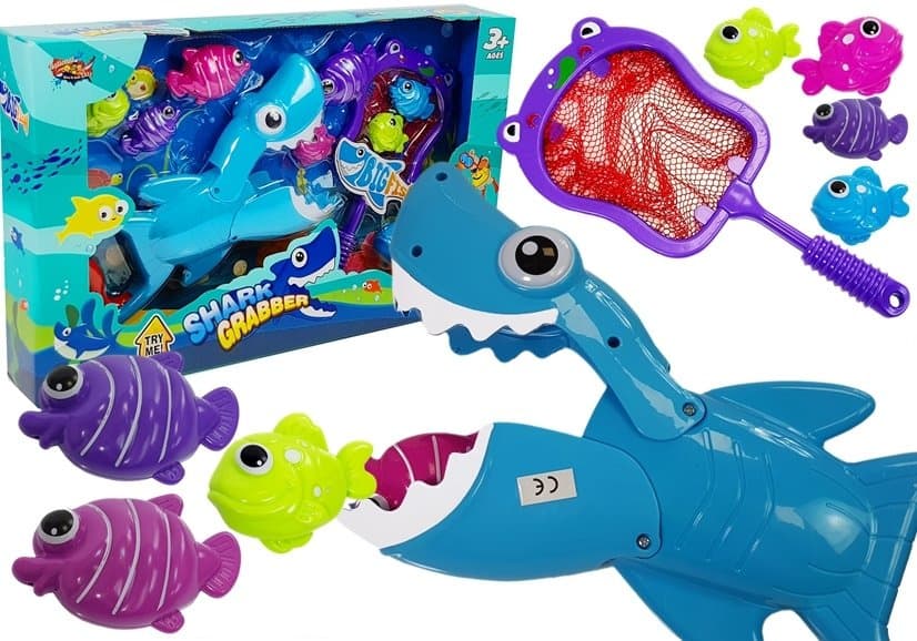 Kopalna Igra LEAN TOYS Rekin Lovilec Ribic in Mreža