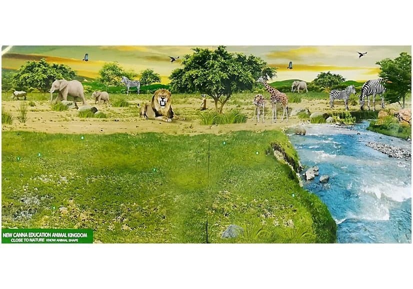 Figure Žiraf LEAN TOYS - Družina (3 kosi) + Ozadje 5