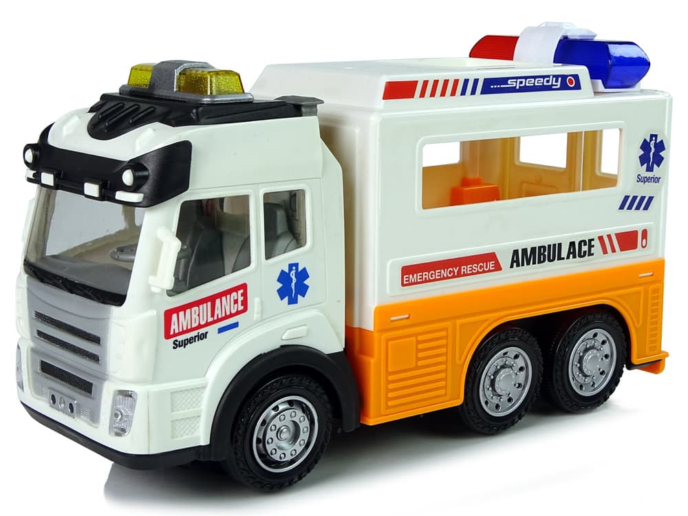 Reševalno Vozilo na Baterije LEAN TOYS z Lučmi in Zvoki 2
