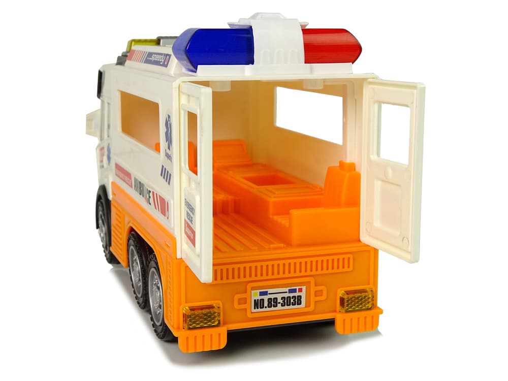 Reševalno Vozilo na Baterije LEAN TOYS z Lučmi in Zvoki 3