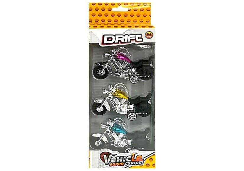 Set 3 Motociklov LEAN TOYS z Ročnim Pogon 8