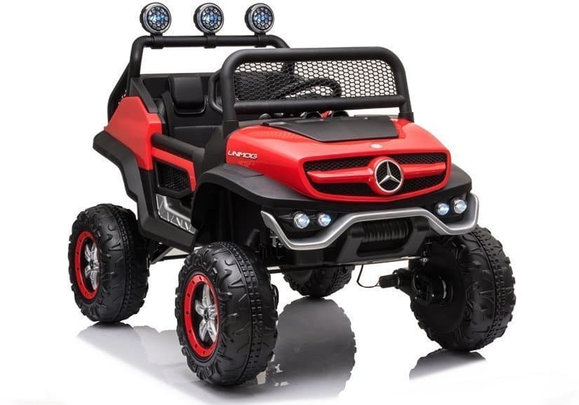 Avto na Akumulator LEAN CARS Mercedes Unimog S 4x45W, Rdeč