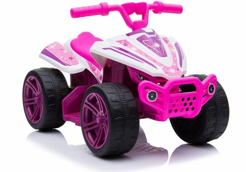 Quad na akumulator TR1805, belo-roza