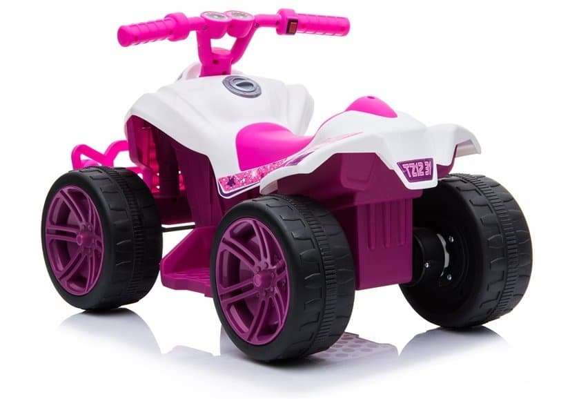 Quad na akumulator TR1805, belo-roza 4
