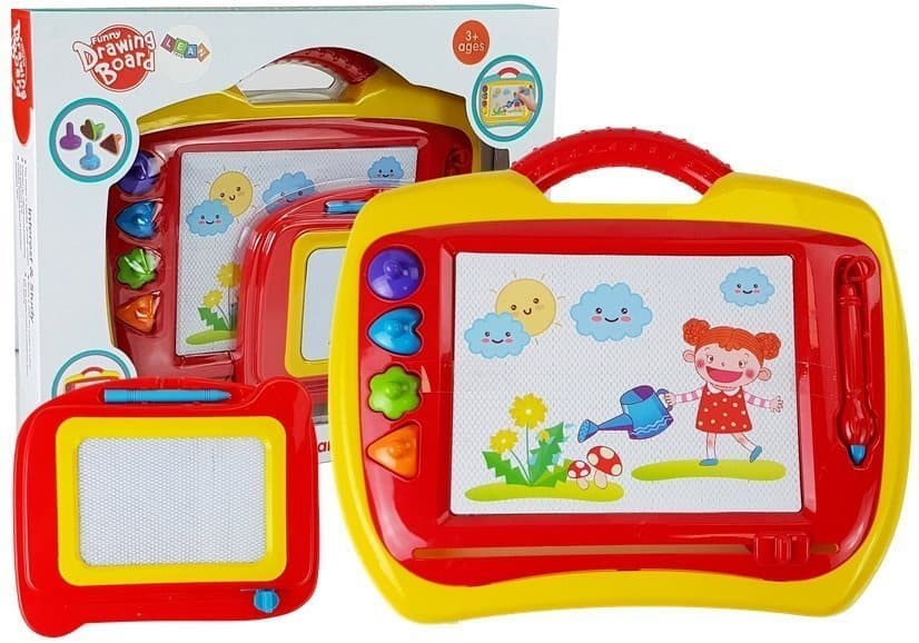 LEAN TOYS Znikovalka, set 2 kosa, rdeče-rumena