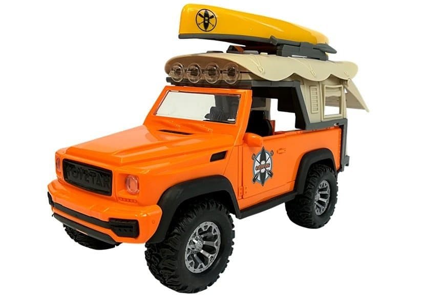 LEAN TOYS Avtodom Jeep z zvoki in lučmi ter kajakom 2