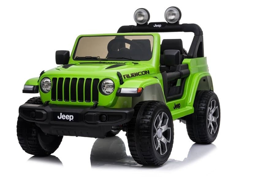 LEAN CARS Akumulatorski Jeep Rubicon 4x4, LED luči, MP3, daljinec, zelen 2