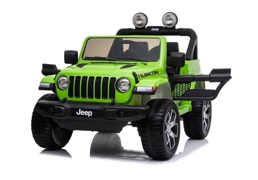 LEAN CARS Akumulatorski Jeep Rubicon 4x4, LED luči, MP3, daljinec, zelen 5