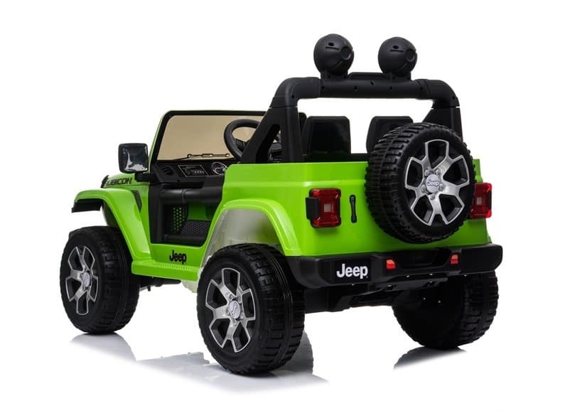 LEAN CARS Akumulatorski Jeep Rubicon 4x4, LED luči, MP3, daljinec, zelen 6
