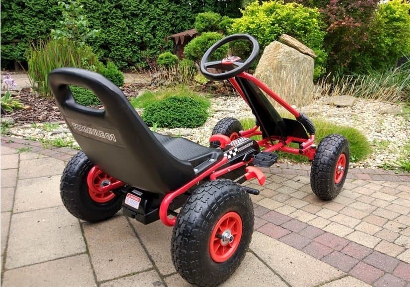Rdeč gokart A-15 s pnevmatikami 5