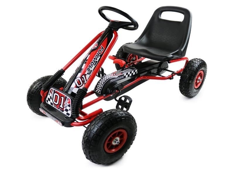 Rdeč gokart A-15 s pnevmatikami 3