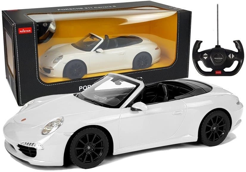 RASTAR Daljinsko vodeno vozilo Porsche 911 Carrera S, belo, 1:12