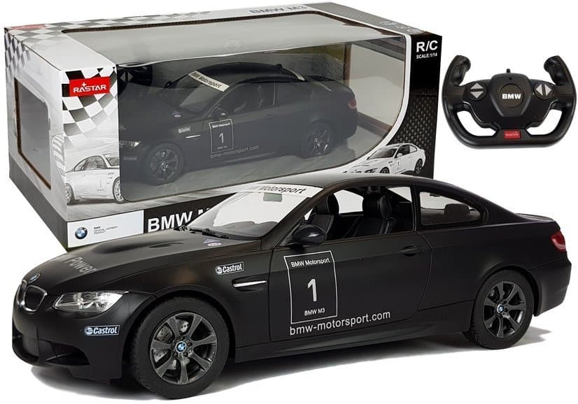 Rastar RC BMW M3, črn, 1:14 - športni avto na daljinsko upravljanje