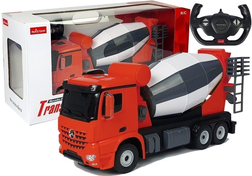 Rastar RC Mercedes-Benz Arocs beton mešalec, rdeč, 1:14 - avto na daljinsko upravljanje