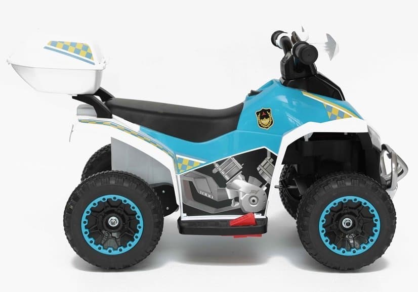 LEAN CARS Akumulatorski quad GTS1188-A - LED luči, glasba, bel, policijski 6