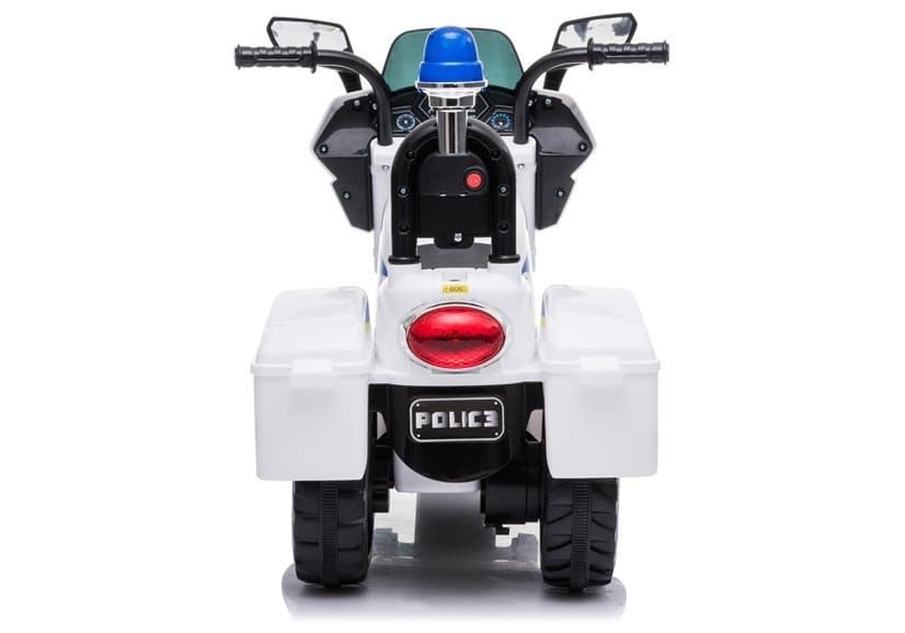 LEAN CARS Motor na akumulator, policijski, beli 5