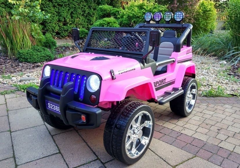 LEAN CARS Jeep S2388 na akumulator, roza, 4x45W 2