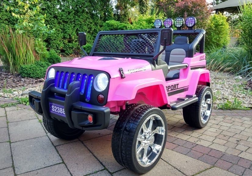 LEAN CARS Jeep S2388 na akumulator, roza, 4x45W 3
