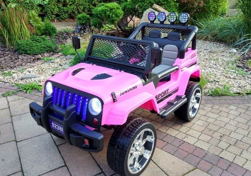 LEAN CARS Jeep S2388 na akumulator, roza, 4x45W 4