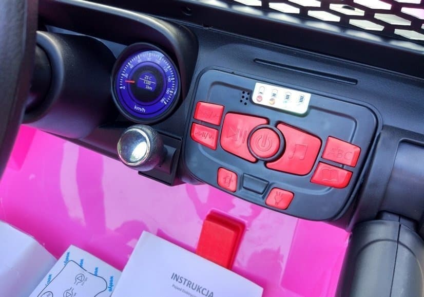 LEAN CARS Jeep S2388 na akumulator, roza, 4x45W 7