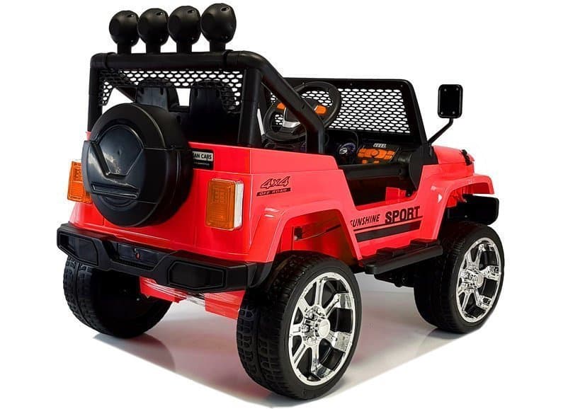 LEAN CARS Jeep S2388 na akumulator, rdeč, 4x45W 2